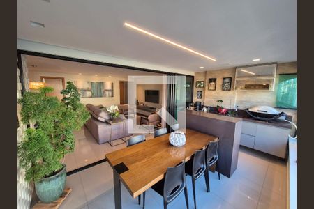 Varanda gourmet de apartamento à venda com 4 quartos, 132m² em Buritis, Belo Horizonte