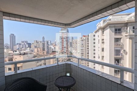 Varanda da Sala e do Quarto 1 de apartamento para alugar com 2 quartos, 55m² em Boqueirão, Santos