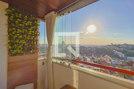 Varanda da Sala de apartamento à venda com 3 quartos, 90m² em Ouro Preto, Belo Horizonte