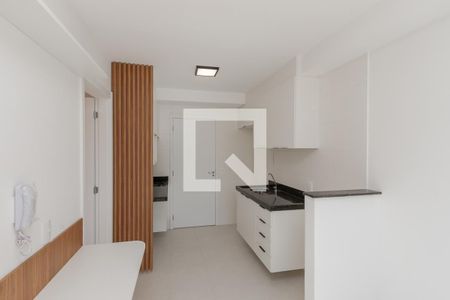 Sala/ Cozinha de apartamento para alugar com 1 quarto, 32m² em Jardim Caravelas, São Paulo