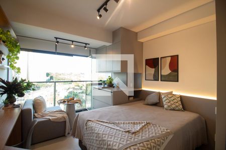 Quarto - Studio de kitnet/studio para alugar com 1 quarto, 28m² em Jardim das Acacias, São Paulo