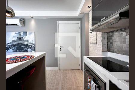 Sala//Cozinha de apartamento à venda com 1 quarto, 58m² em Brooklin Paulista, São Paulo
