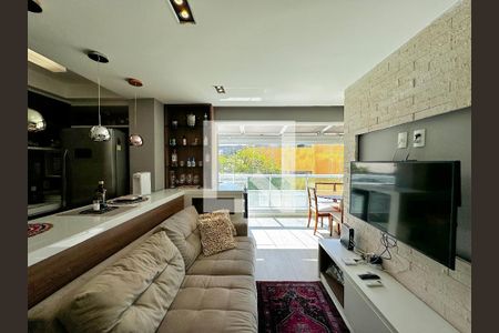 Sala de apartamento à venda com 1 quarto, 58m² em Brooklin Paulista, São Paulo