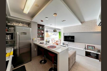 Sala//Cozinha de apartamento à venda com 1 quarto, 58m² em Brooklin Paulista, São Paulo