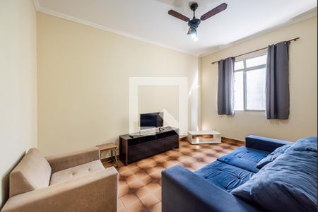 Sala de apartamento para alugar com 1 quarto, 55m² em Aparecida, Santos