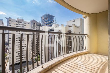 Sala - Varanda de apartamento para alugar com 1 quarto, 45m² em Cerqueira César, São Paulo