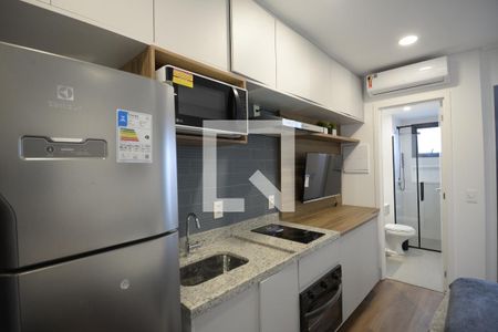 Cozinha de kitnet/studio para alugar com 1 quarto, 24m² em Vila Mariana, São Paulo