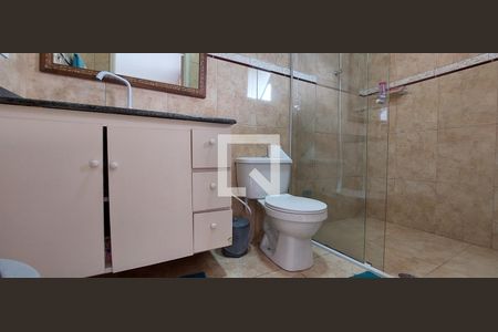 Banheiro Quarto 1 suite de casa à venda com 3 quartos, 166m² em Parque São Vicente, Santo André