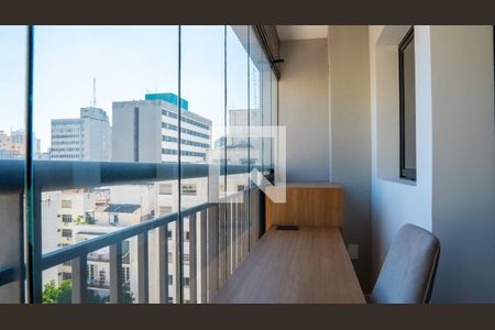 Varanda de kitnet/studio para alugar com 1 quarto, 30m² em Vila Buarque, São Paulo
