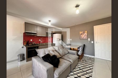 Sala de apartamento à venda com 1 quarto, 38m² em Parque São Vicente, Santo André
