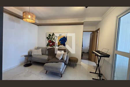 Detalhe Sala de apartamento para alugar com 2 quartos, 68m² em Boqueirão, Santos