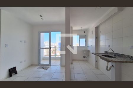 Sala/cozinha de apartamento para alugar com 2 quartos, 46m² em Aviação, Praia Grande