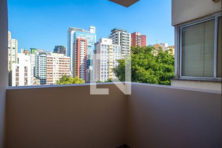 Varanda da Sala de apartamento à venda com 1 quarto, 34m² em Bela Vista, São Paulo