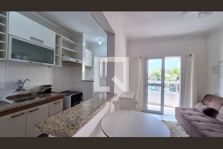 Sala de apartamento para alugar com 1 quarto, 64m² em Maracanã, Praia Grande