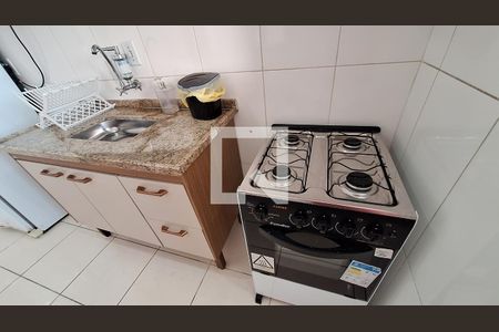 Cozinha de apartamento para alugar com 1 quarto, 64m² em Maracanã, Praia Grande