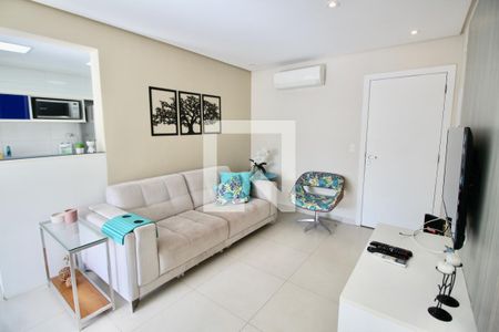Sala de apartamento para alugar com 2 quartos, 85m² em Loteamento João Batista Julião, Guarujá