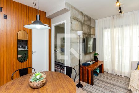 Sala/Cozinha de apartamento à venda com 1 quarto, 29m² em Indianópolis, São Paulo
