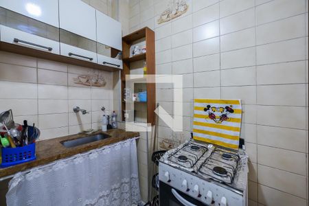 Cozinha de kitnet/studio para alugar com 1 quarto, 28m² em José Menino, Santos