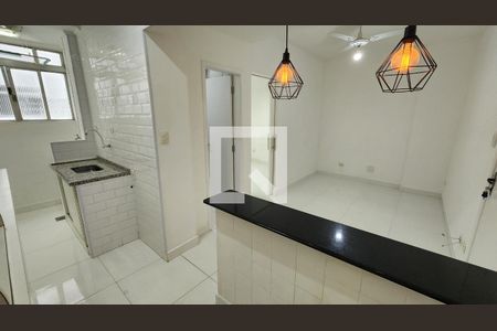 Sala de apartamento para alugar com 1 quarto, 48m² em Aparecida, Santos