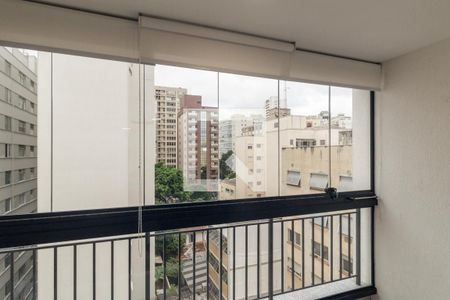 Varanda  de kitnet/studio à venda com 1 quarto, 28m² em Vila Buarque, São Paulo