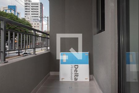 Varanda do Studio de kitnet/studio à venda com 1 quarto, 29m² em Mirandópolis, São Paulo