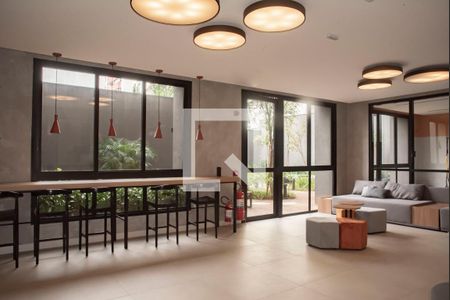 Studio à venda com 29m², 1 quarto e sem vagaHall social