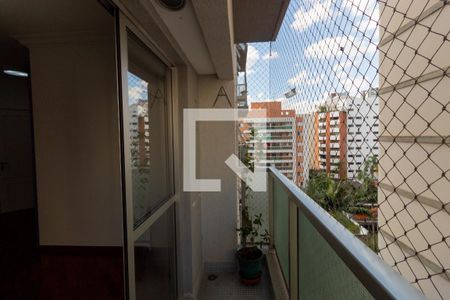 Varanda Sala  de apartamento para alugar com 2 quartos, 63m² em Brooklin Novo, São Paulo