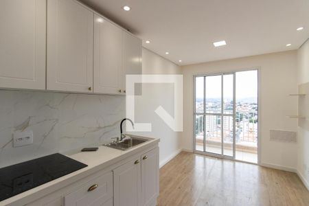Sala/Cozinha de apartamento à venda com 1 quarto, 30m² em Parque Vitoria, São Paulo