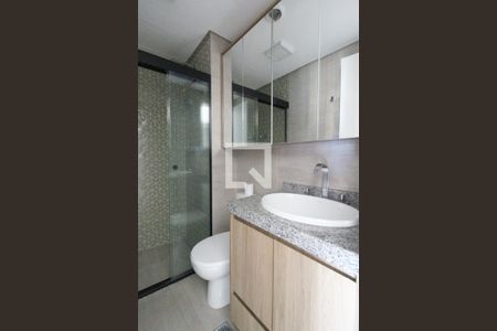 Banheiro  de kitnet/studio para alugar com 1 quarto, 40m² em Itaim Bibi, São Paulo