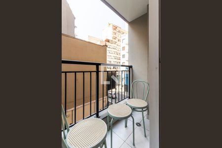 Studio à venda com 28m², 1 quarto e sem vagaVaranda