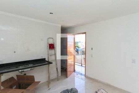 Sala e Cozinha de apartamento à venda com 1 quarto, 40m² em Parque Independencia, São Paulo