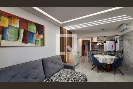 Sala de apartamento para alugar com 2 quartos, 80m² em Boqueirão, Praia Grande