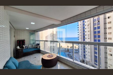 Varanda a sala de apartamento para alugar com 2 quartos, 80m² em Boqueirão, Praia Grande