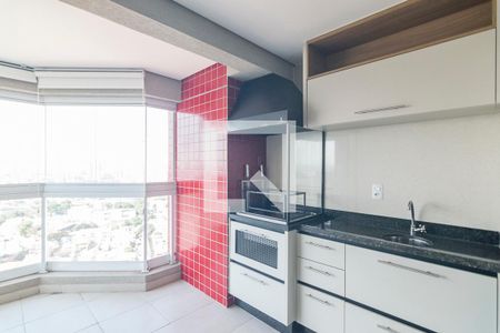 Varanda Gourmet de apartamento à venda com 3 quartos, 98m² em Vila Assunção, Santo André