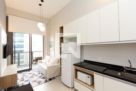 Sala/Cozinha de apartamento para alugar com 1 quarto, 35m² em Moema, São Paulo