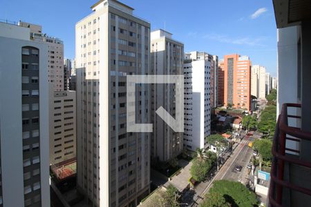 Vista  de apartamento para alugar com 1 quarto, 40m² em Moema, São Paulo