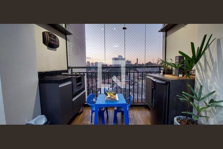 Varanda Sala de apartamento à venda com 3 quartos, 60m² em Jardim Jamaica, Santo André