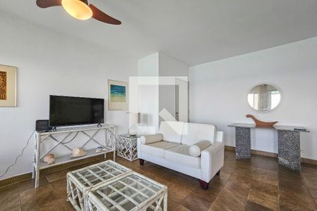 Sala de apartamento para alugar com 3 quartos, 120m² em Morro do Maluf, Guarujá
