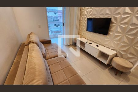 Detalhe Sala de apartamento para alugar com 1 quarto, 60m² em Campo Grande, Santos