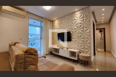 Sala de apartamento para alugar com 1 quarto, 60m² em Campo Grande, Santos