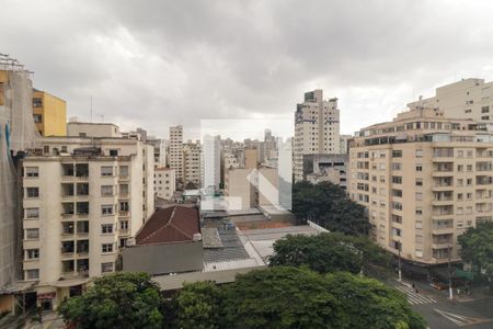 Vista da Sala de apartamento para alugar com 1 quarto, 48m² em Higienópolis, São Paulo