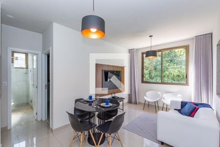 Sala de apartamento à venda com 1 quarto, 41m² em Vale do Sereno, Nova Lima