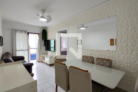 Sala de apartamento para alugar com 2 quartos, 70m² em Antártica, Praia Grande