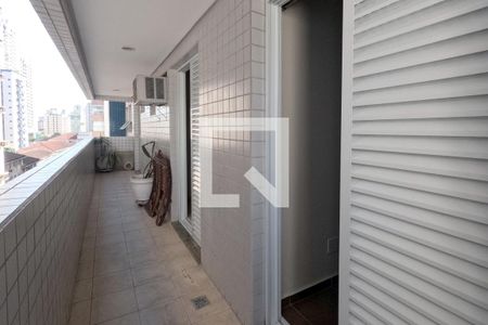 Varanda da Sala e dos Quartos de apartamento para alugar com 3 quartos, 99m² em Gonzaga, Santos