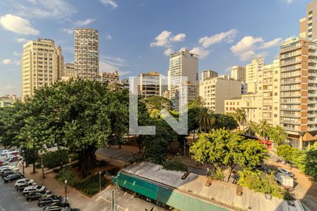 Vista da Sala de apartamento para alugar com 1 quarto, 28m² em República, São Paulo