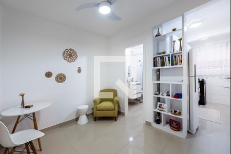 Sala de apartamento para alugar com 1 quarto, 35m² em Ponta da Praia, Santos