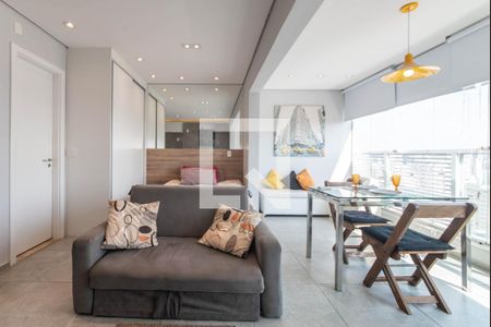 Sala de apartamento para alugar com 1 quarto, 33m² em Brooklin, São Paulo
