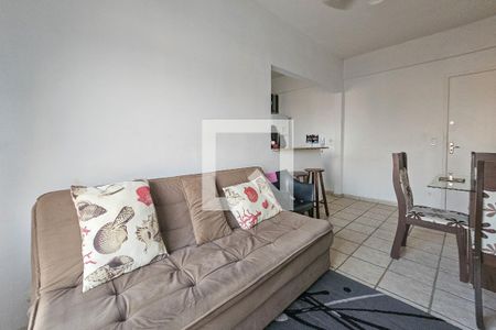 Sala de apartamento para alugar com 1 quarto, 46m² em Balneario Cidade Atlantica, Guarujá