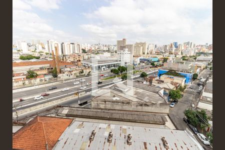 Sala/Cozinha - Vista de apartamento para alugar com 1 quarto, 25m² em Brás, São Paulo