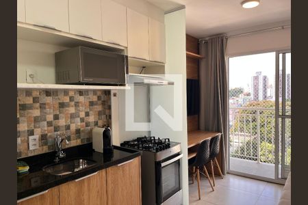 Sala e Cozinha Integrada de apartamento para alugar com 1 quarto, 26m² em Barra Funda, São Paulo